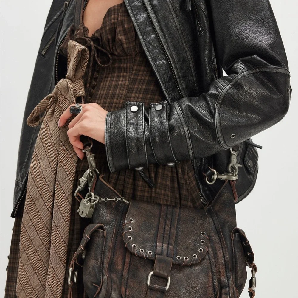Free People We the Free Baby Leigh Distressed Tote Bag - Picture 3 of 5